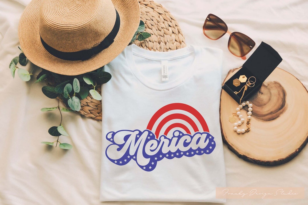 Merica SVG USA Svg Fourth of July Svg Retro Merica Svg - Etsy