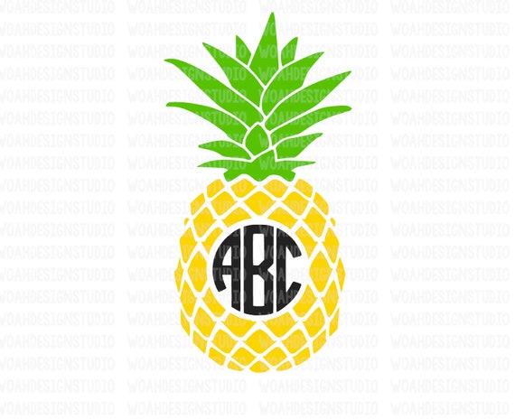 Download Pineapple Monogram Svg Pineapple Monogram Frames Svg Summer Etsy
