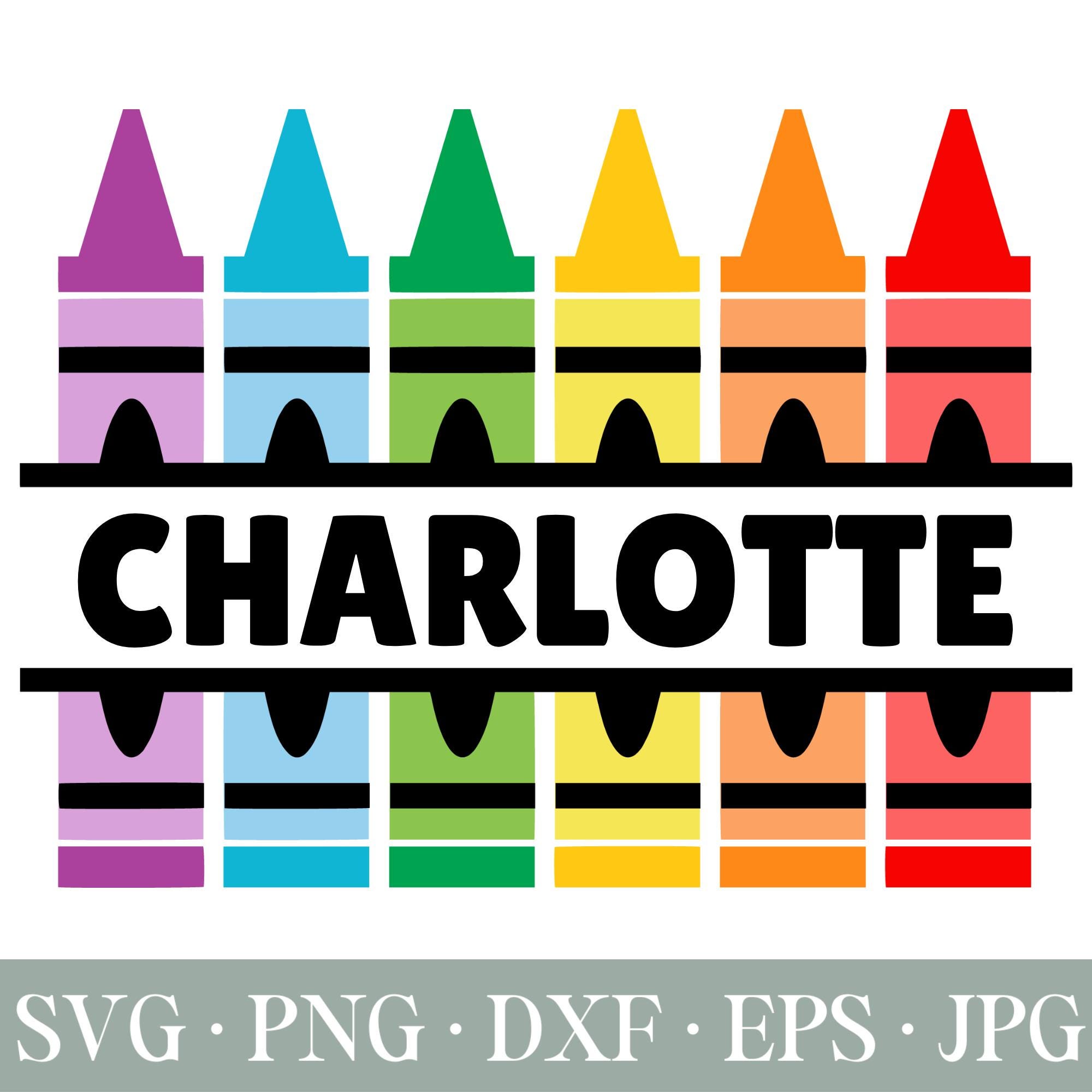 Crayon Monogram SVG, Teacher Monogram SVG, Crayons Svg, School Svg, Student Svg, SVG files, Cricut and Silhouette Cut Files