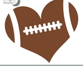 Football Heart SVG: Shirt Design Cut Files (Cricut, Silhouette)