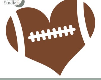 Football Heart SVG: Shirt Design Cut Files (Cricut, Silhouette)
