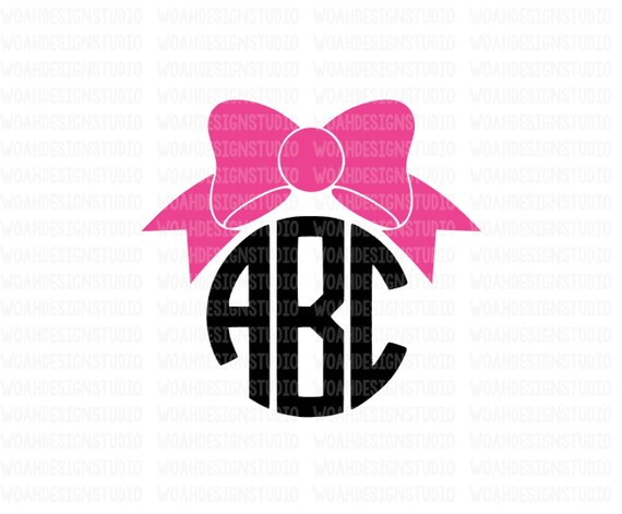 Download Bow Monogram Svg Monogram Bow Svg Bow Svg Svg Files Cricut Etsy