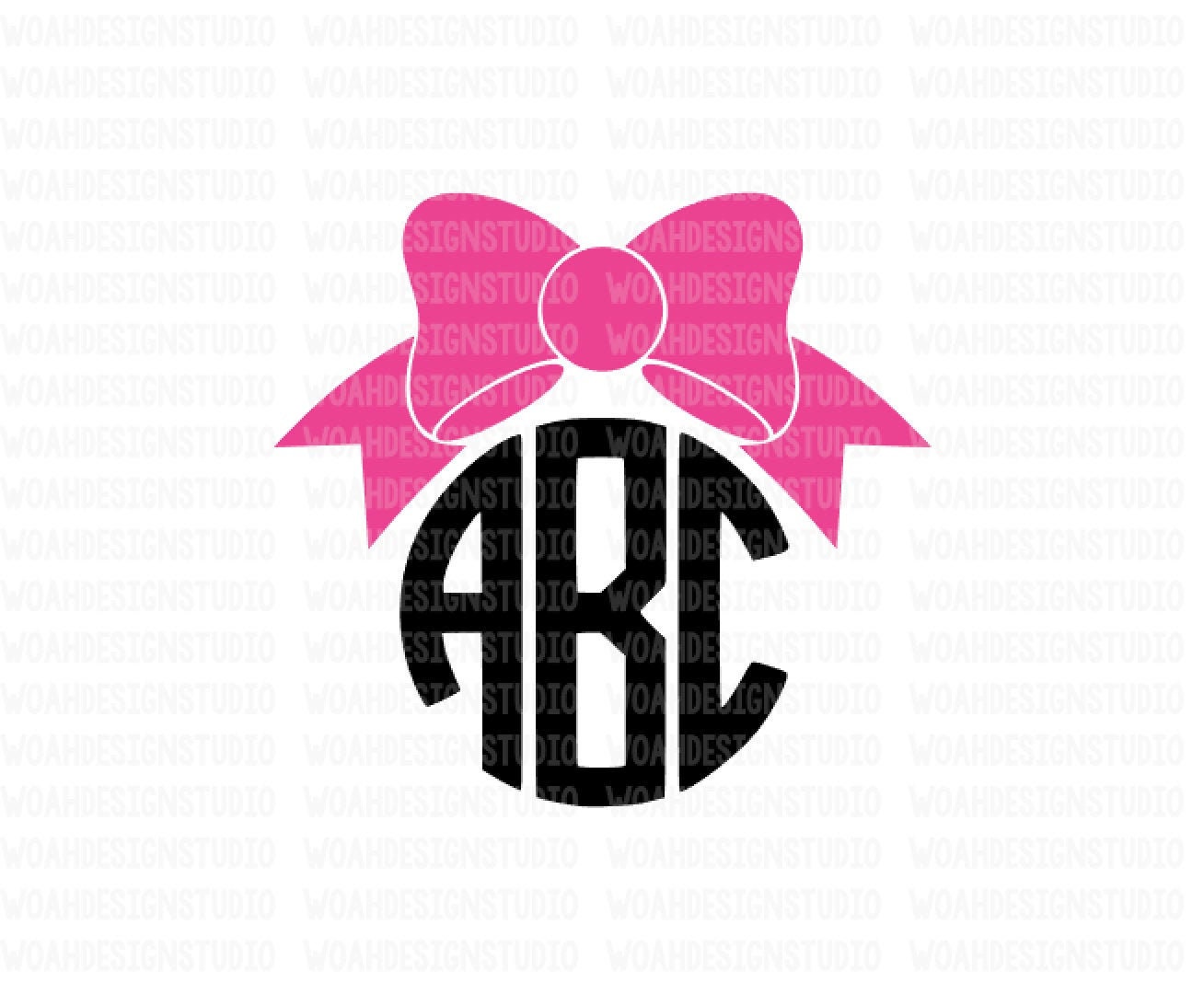 Bow Monogram SVG Monogram Bow SVG Bow Svg Svg Files Cricut - Etsy