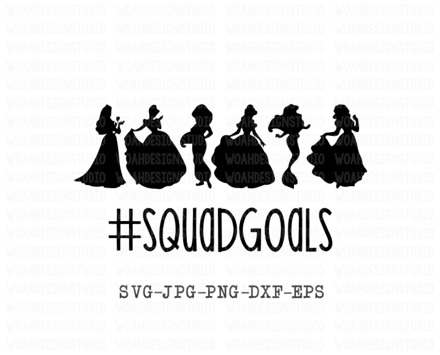 Download Squad Goals SVG Princess Squad SVG Disney Princesses Svg ...