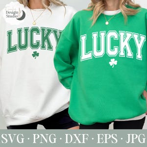 Lucky PNG de l'université, Saint Patrick's Day, PNG de la Saint Paddy, Png rétro de la Saint-Patrick, Lucky Svg, Shamrock Svg, Lucky Varsity Svg