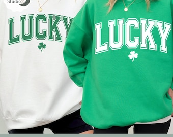 Varsity Lucky PNG, St Patrick&#39;s Day Png, Saint Paddy&#39;s PNG, Retro St Patrick Day Png, Lucky Svg, Shamrock Svg, Lucky Varsity Svg