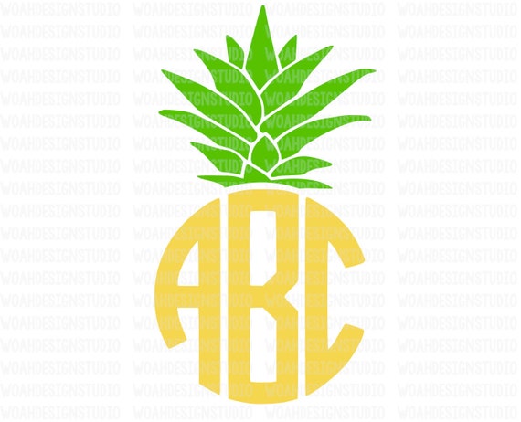 Download Pineapple Monogram Svg Pineapple Topper Monogram Frames Svg Etsy