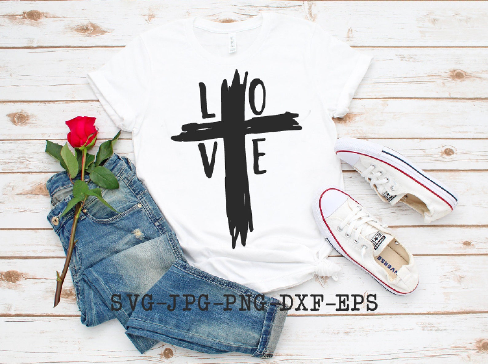 Download Love Cross Cross SVG Easter Svg Christian SVG Jesus Svg | Etsy