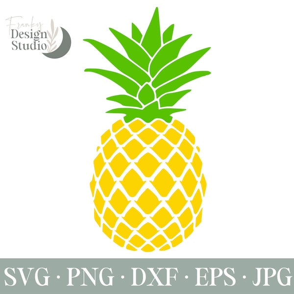 Ananas SVG, monogramram, sommarklippfil (svg, png, jpg, eps, dxf)