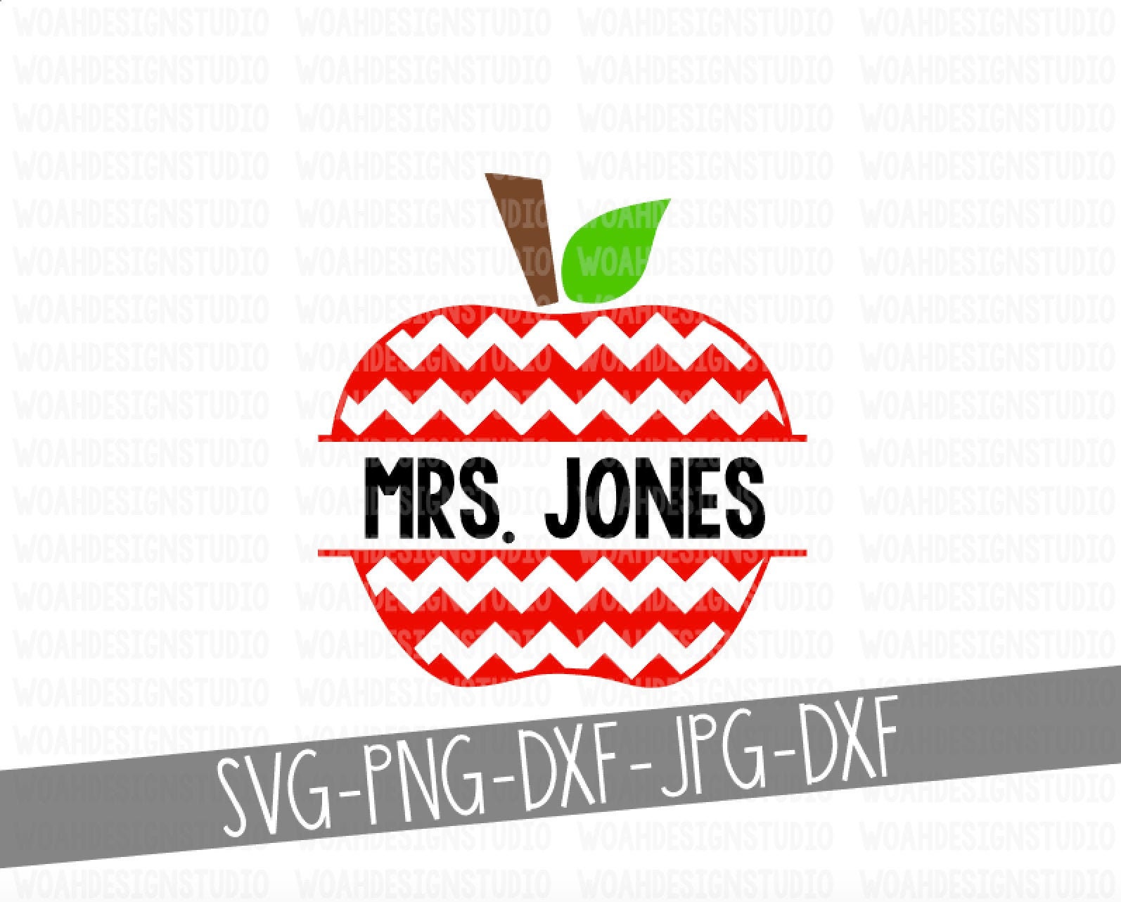 Download Chevron Apple Svg Apple Split Monogram Svg School Svg Etsy
