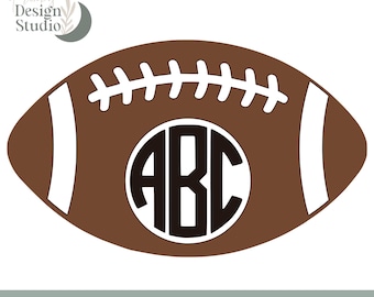 Football Monogram SVG: Cricut & Silhouette Cutting File