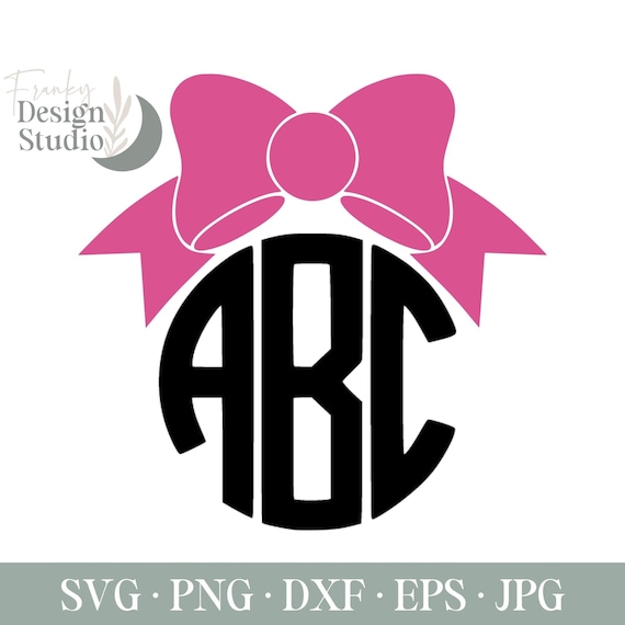 Bow Monogram SVG: Cricut & Silhouette Cut Files