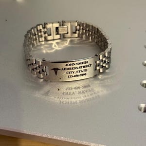 Custom Engraved Medical ID Bracelet – Stainless Steel Emergency Alert Bracelet for Men & Women