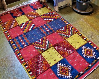 Authentic Moroccan Handmade Berber Rug Tribal Beni Ourain Atlas Mountains