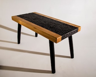 The Water Table - Tannin stained Chestnut with charred Ash legs