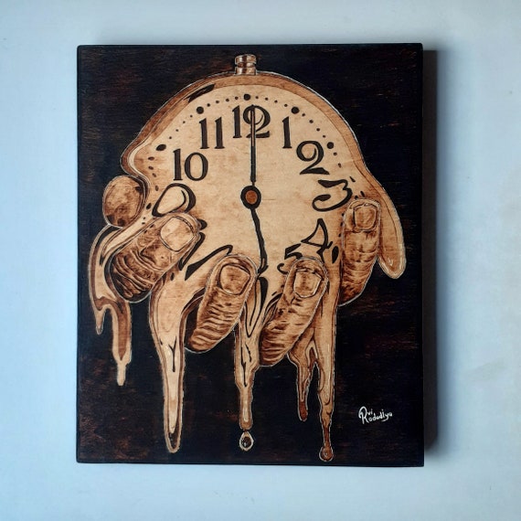 Time Travel Pyrography Wood Burning Art