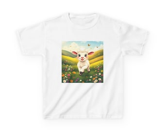 Cartoon schapen kinder-T-shirt, Animal Lover Apparel