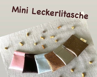 Mini Leckerlibeutel  Leckerlitasche Taschenorganizer Kopfhörertasche Tampontasche Minitasche Schnappverschluss Snap bag Kunstleder Kork