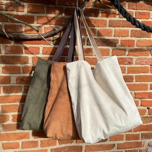 Cord Shopper XXL  große Tragetasche aus Breitcord handgefertigt in 16 Farben mit/ohne Reißverschluss Schultertasche Totebag Mom Bag handmade