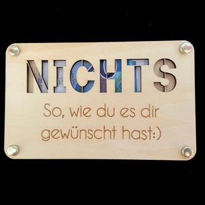 Geschenkkarte aus Holz nachhaltig, Geldgeschenk, Gutscheinkarte, Geld schenken, Geburtstag, Holzkarte , Gutschein, Wunscherfüller Verpackung
