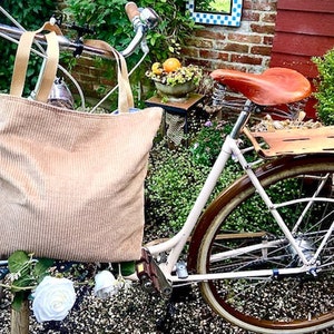 Cordtasche XXL Cordshopper aus flauschigen Breitcord in 16 verschieden Farben mit/ohne Reißverschluss Schultertasche Shopper aus Cord Tasche