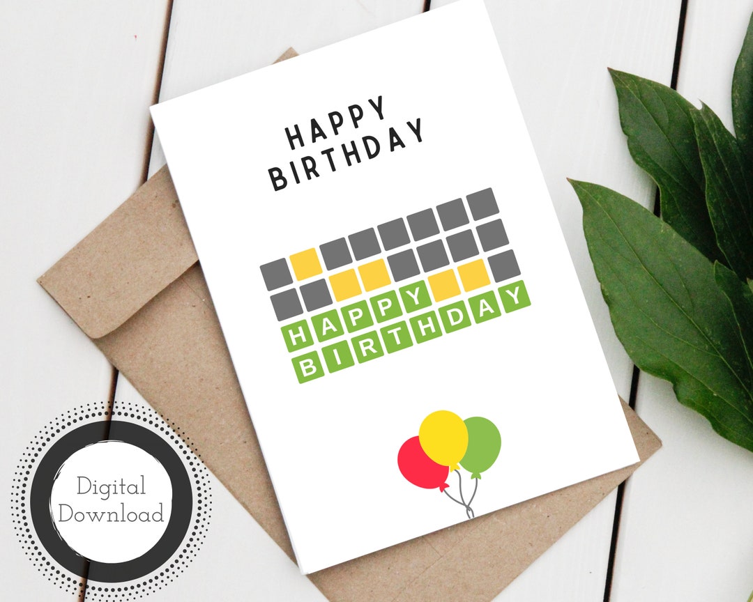 Wordle Birthday Card Funny Wordle Card Wordle Happy  Etsy UK