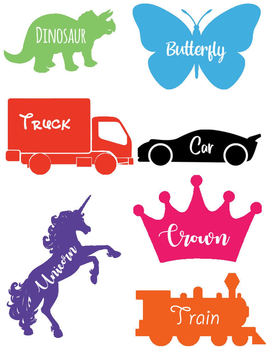 Picture Vinyl Name Stickers Labels for Bottle Cup Tubs Etsy