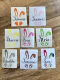 Easter Bunny Vinyl Name Stickers Labels Mug Bottle Glass, Children, Personalise product logo