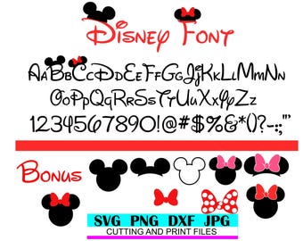 Fuente de Disneyland Svg / Fuente de Mickey Mouse para camiseta SVG / Mundo / Camiseta de cumpleaños Svg / Contorno de Mickey Svg / Camiseta Svg / Archivo de corte para Cricut /