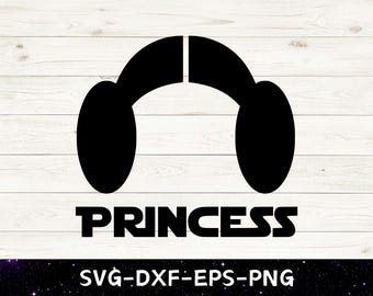 SVG de la Princesa Leia, SVG de Star Wars, SVG de la cabeza de la Princesa Leia, SVG de Leia, archivo de corte de vinilo, SVG, PDF, EPS, PNG, archivo de diseño imprimible