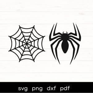 Spider Web SVG, Scary Spider SVG, Digital Download, Instant Download, Png - Pdf -DXF - svg, clipart, cut files for cricut silhouette