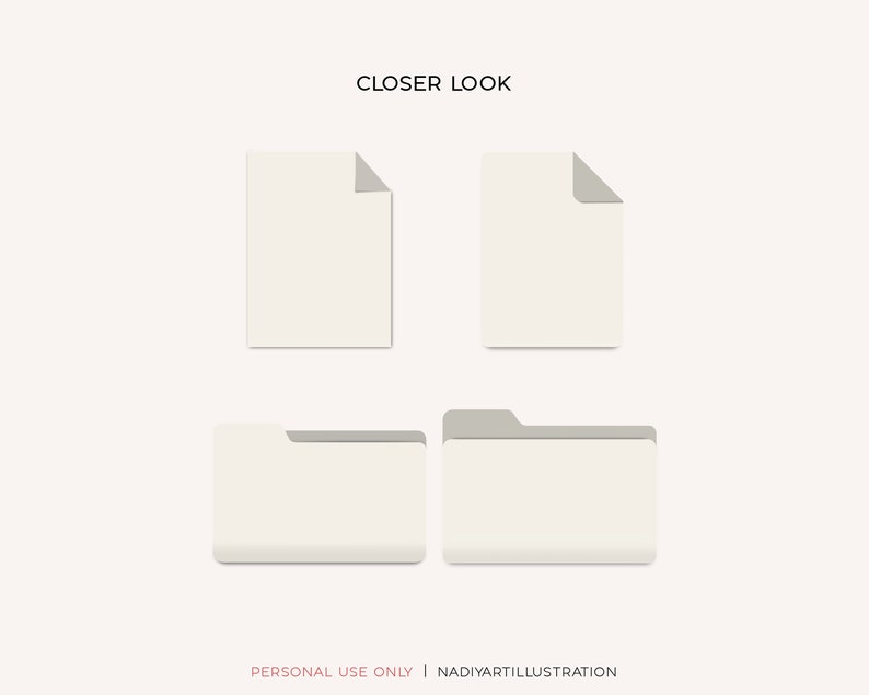 Desktop Icons File Icons Folder Icons for Mac Pastel - Etsy