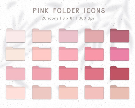 Pink Folder Icon Desktop Icons Cute Windows Desktop Icons - Etsy