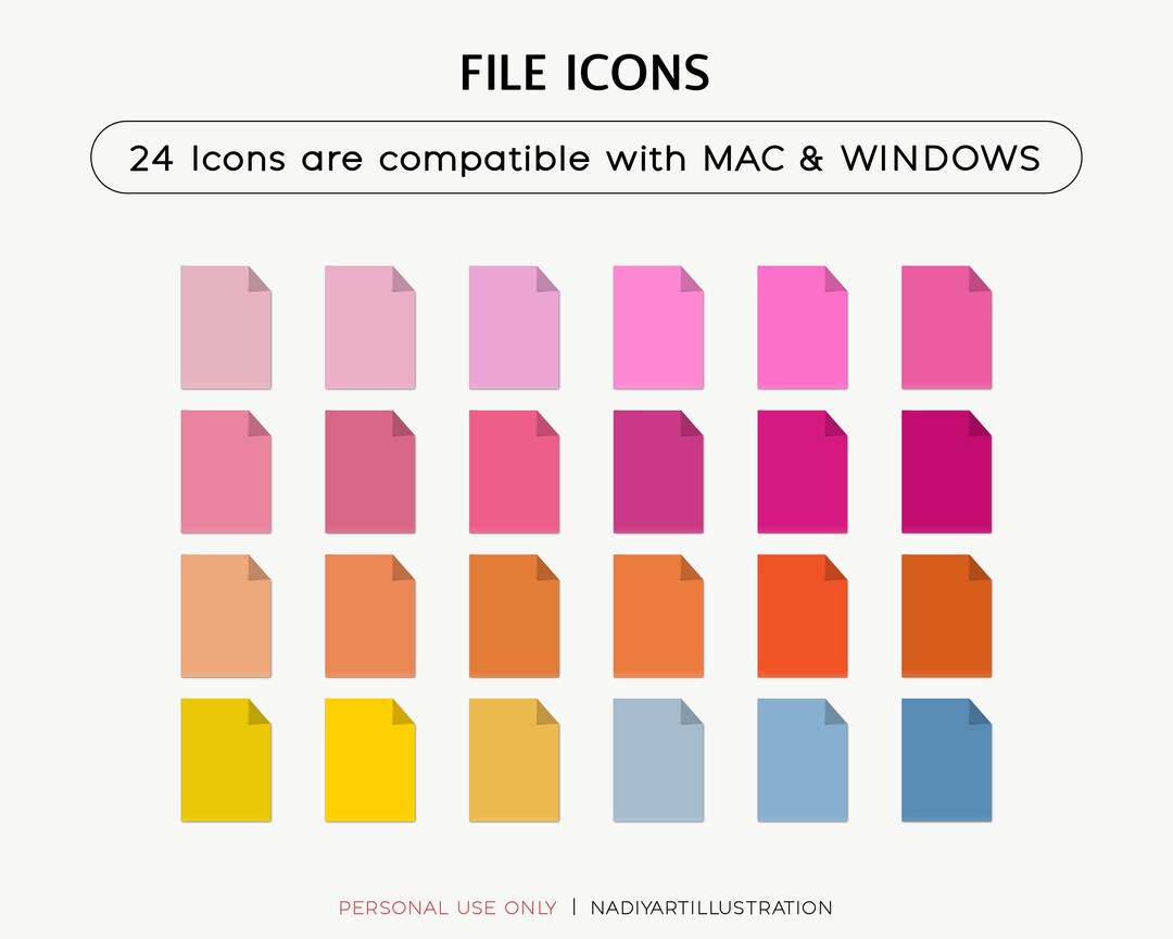 File Icons Pink Desktop Icons Desktop Icons Mac MacBook Etsy