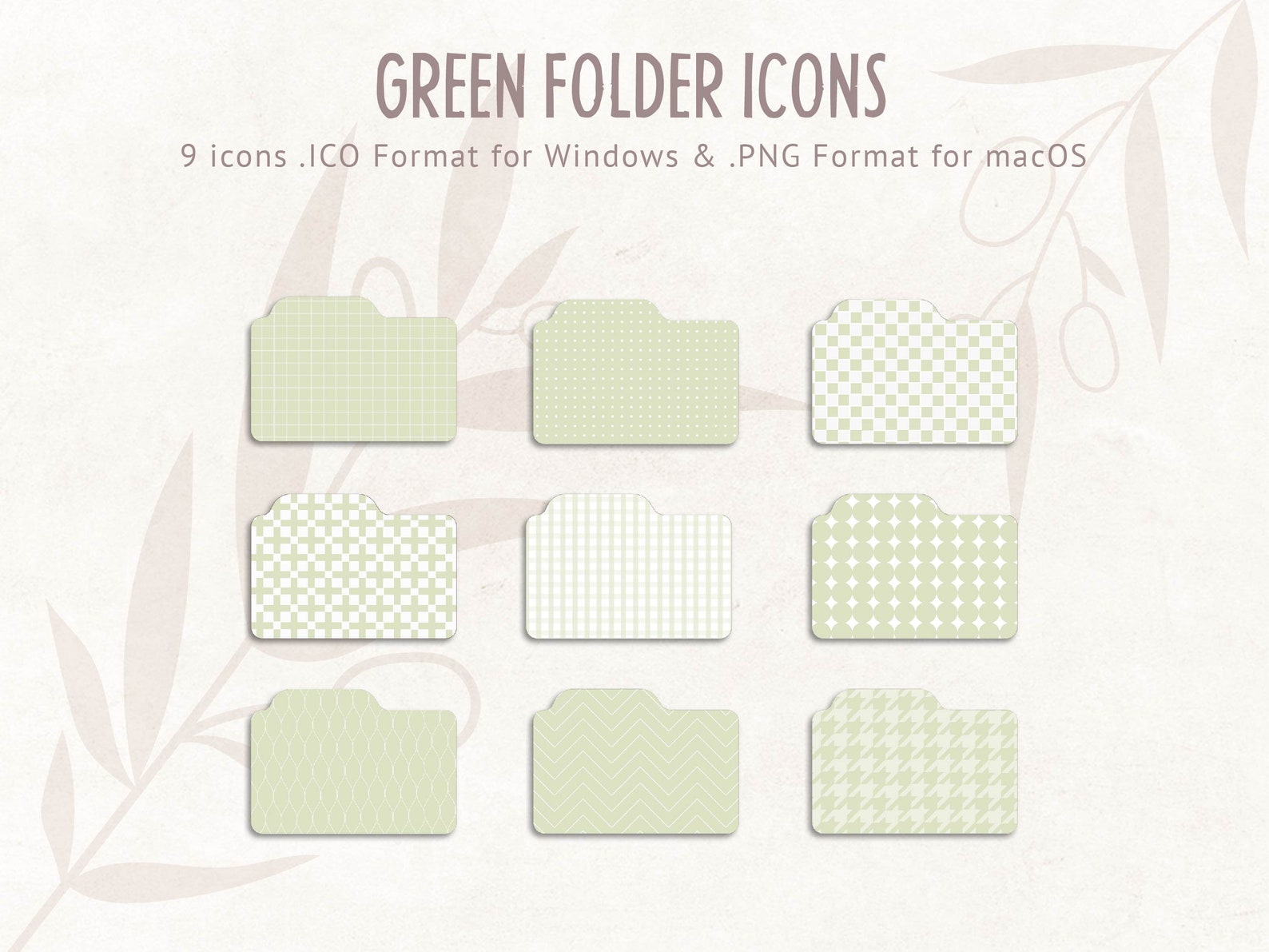 Green Folder Icon Mac Desktop Organizer Windows Icon | Etsy