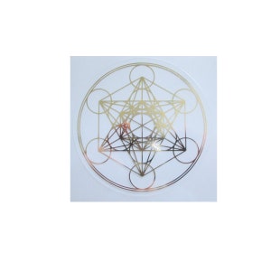 Hochwertiges 5er Sticker/AufkleberSET "Metratron", goldfarben/transparent, Engelkräfte rufen, Papierarbeiten, Briefe verzieren, scrapbooking