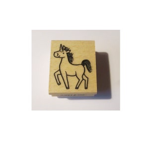 Hochwertiger Happy Hills Holzstempel, "Unicorn"/Einhorn, Arbeitsbücher und Briefe verzieren, scrapbooking, Collagen erstellen