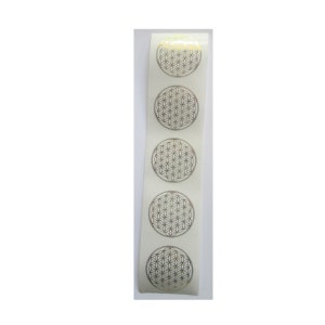 5x Aufkleber/Sticker "Goldene Blume des Lebens", 5cm, Fensterschmuck, Arbeitsmappen+Briefe verzieren, scrapbooking, Collagen, energetisieren