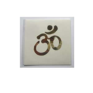 Hochwertiges Sticker-SET "OM", goldfarben/transparent, 5 Sticker, Spiritualität, Briefe versenden, Arbeitsbücher+Mappen verzieren, Collagen