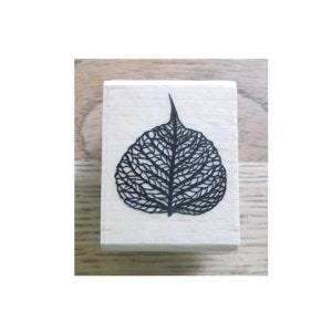 High-quality Happyhills wooden stamp &quot;Bodhi leaf&quot;, spiritual, Buddha, print on letters/work folders, loving greetings - the alternative!