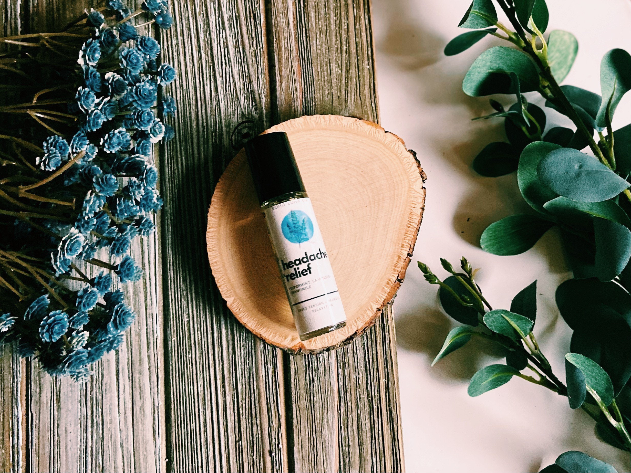 HEADACHE RELIEF Aromatherapy Roller Botanical Healing Etsy