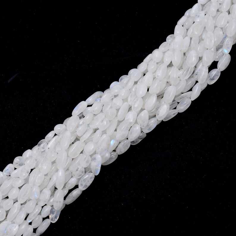 12 Inches Approx. White Rainbow Smooth Tumble Beads Plain Tumble One Line Rainbow Smooth Nuggets Beads