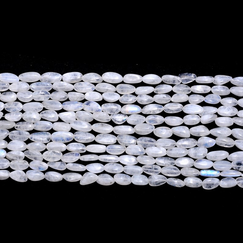 12 Inches Approx. White Rainbow Smooth Tumble Beads Plain Tumble One Line Rainbow Smooth Nuggets Beads