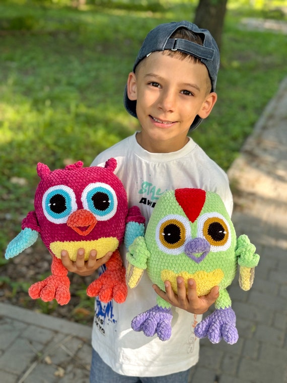 Owlet Hop Hop, Woodpecker Pum Pum, Crochet Woodpecker, Crochet Owl