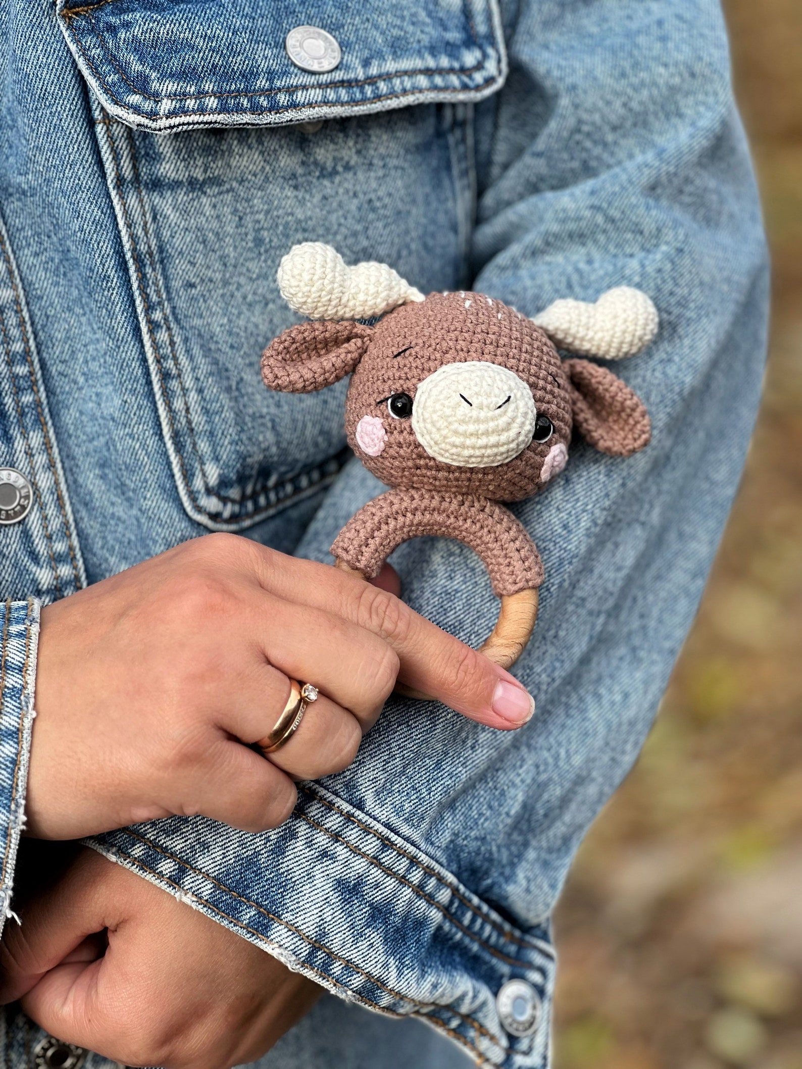 Rattle Moose Crochet Moose Toy Amigurumi Crochet Moose - Etsy