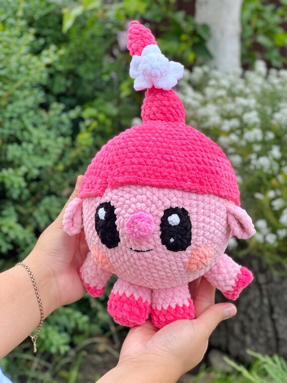 Plush Roza Knitted Babyriki, Knitted Cartoon Characters, Krash