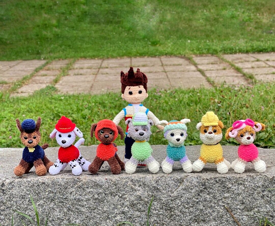 Knitted Patrol, Plush Cartoon Dogs, Children's Favorite Characters