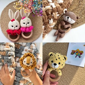 Rattle Moose Crochet Moose Toy Amigurumi Crochet Moose Handmade Toy for ...