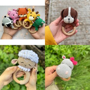 Rattle Moose Crochet Moose Toy Amigurumi Crochet Moose Handmade Toy for ...