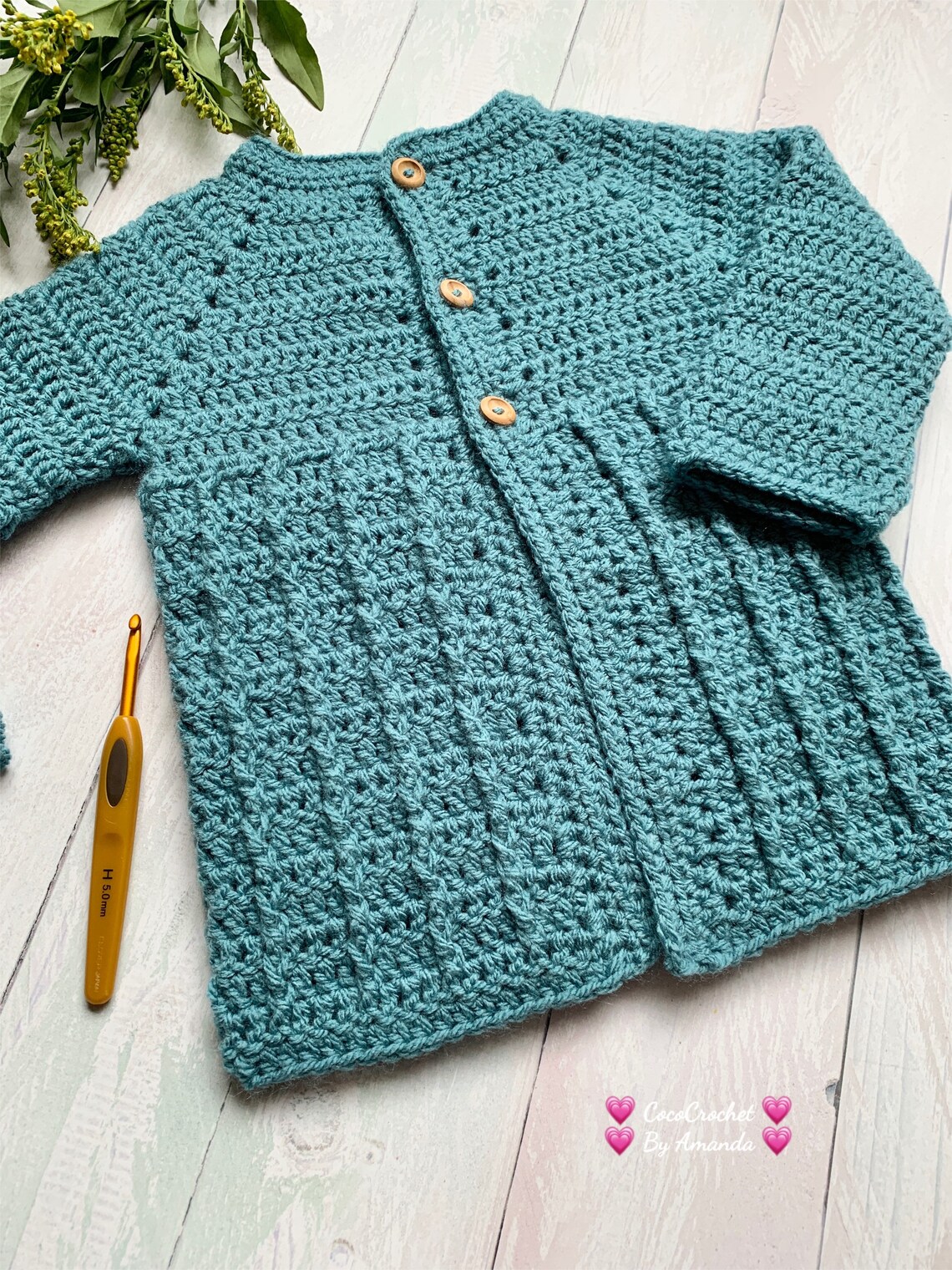 Crochet Baby Cardigan for 12/24 months Baby 1 to 2 years Etsy